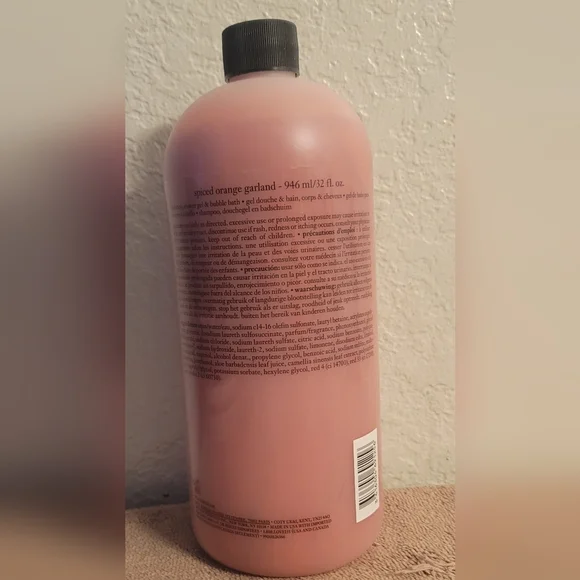 Philosophy Spiced Orange Garland Shampoo Shower Gel Bubble Bath 32 oz - Picture 3 of 7